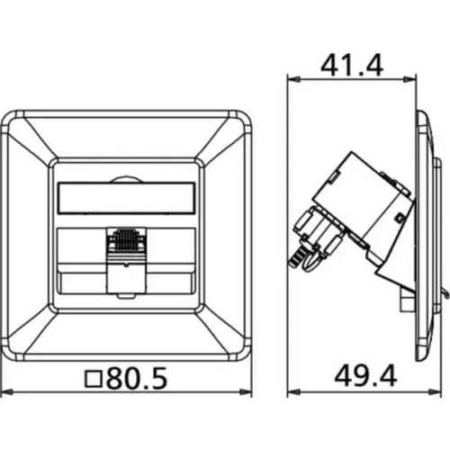 BTR NETCOM Anschlussdose C6Amodul UP TN C6Amod-1UP-270rw BTR NETCOM Anschlussdose C6Amodul UP TN C6Amod-1UP-270rw