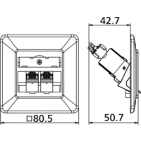 BTR NETCOM Anschlussdose C6Amodul UP TN C6Amod-2UP-180rw BTR NETCOM Anschlussdose C6Amodul UP TN C6Amod-2UP-180rw
