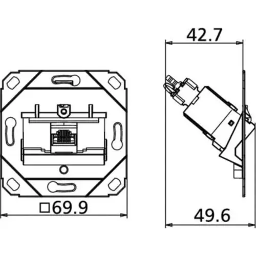 BTR NETCOM Anschlussdose C6Amodul UP0 TN C6Amod-1UP0-180 BTR NETCOM Anschlussdose C6Amodul UP0 TN C6Amod-1UP0-180