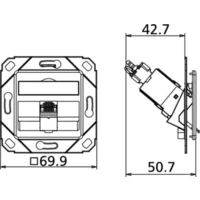 BTR NETCOM Anschlussdose C6Amodul Upk TN C6Amod-1UPk-180rw BTR NETCOM Anschlussdose C6Amodul Upk TN C6Amod-1UPk-180rw