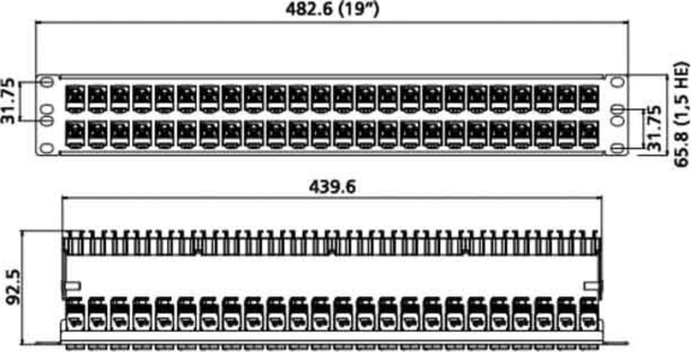 BTR NETCOM Patchfeld C6Amodul 48Port TN C6Amod-MP48-Edst