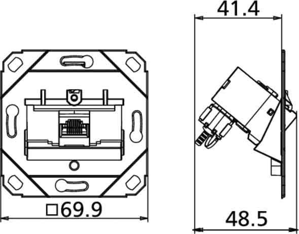 Metz Connect Anschlussdose C6Amodul UP0 130B12D11200-E