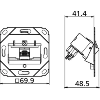 BTR NETCOM Anschlussdose C6Amodul UP0 TN C6Amod-1UP0-270 BTR NETCOM Anschlussdose C6Amodul UP0 TN C6Amod-1UP0-270