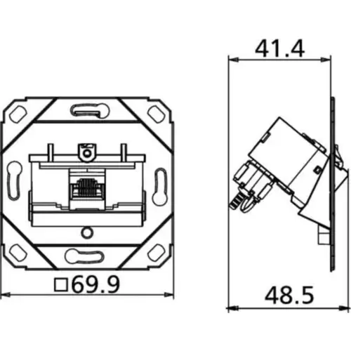 BTR NETCOM Anschlussdose C6Amodul UP0 TN C6Amod-1UP0-270 BTR NETCOM Anschlussdose C6Amodul UP0 TN C6Amod-1UP0-270