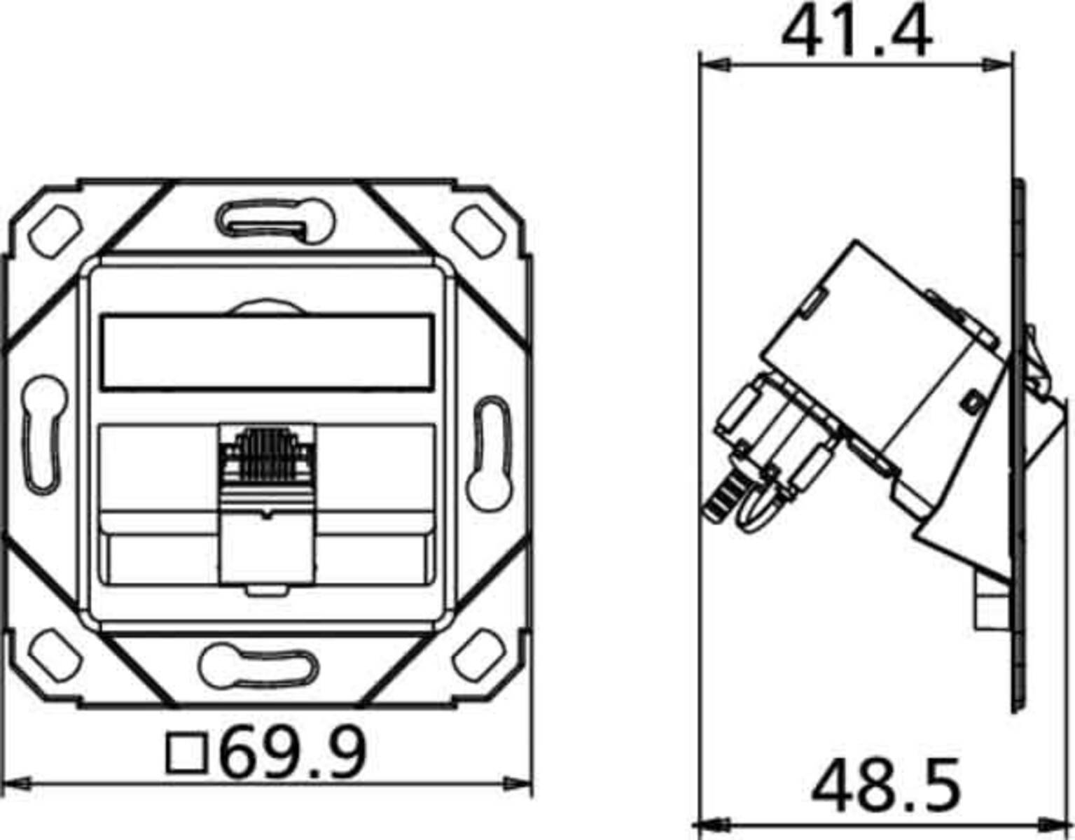 Metz Connect Anschlussdose C6Amodul Upk TN C6Amod-1UPk-270rw