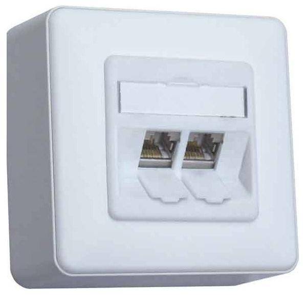 Metz Connect Anschlussdose C6Amodul AP TN C6Amod-2AP-180rw