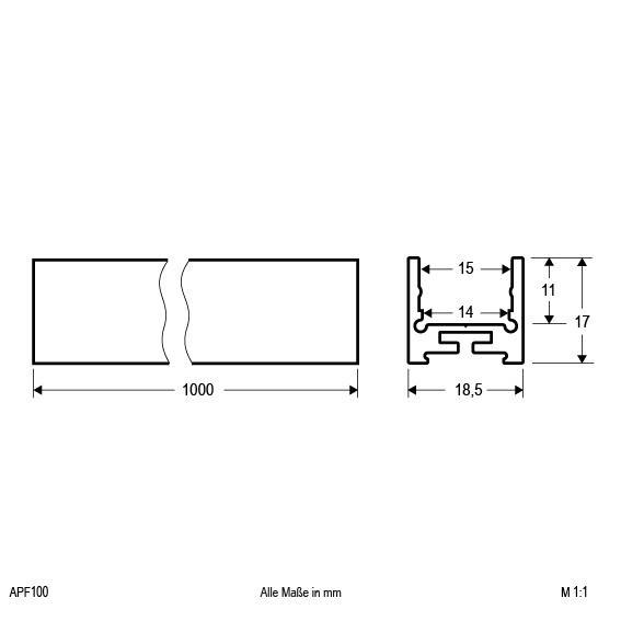 EVN Lichttechnik Alu-U-Profil APF APF 100