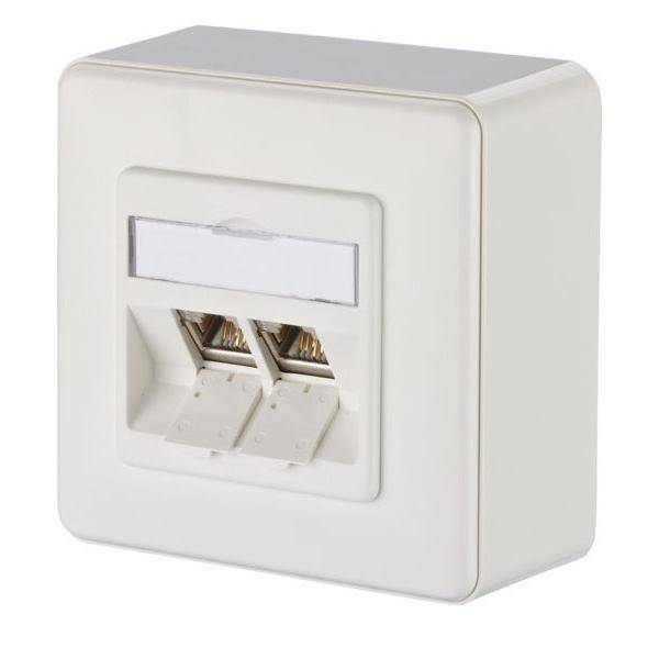 Metz Connect Anschlussdose, Cat.6A TN E-DATmod-2AP-rws