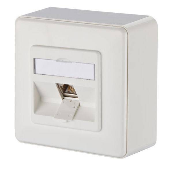 Metz Connect Anschlussdose, Cat.6A TN E-DATmod-1AP-rws