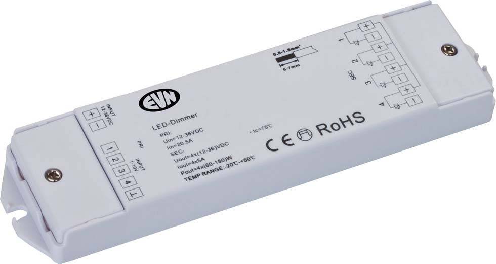 EVN Lichttechnik LED-Dimmer LD1-10V4x5A