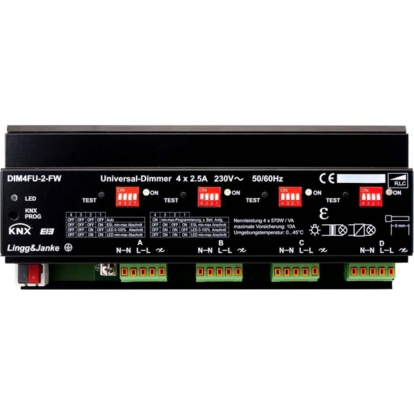 Lingg&Janke Universal-Dimmer 4-fach DIM4FU-2-FW Lingg&Janke Universal-Dimmer 4-fach DIM4FU-2-FW