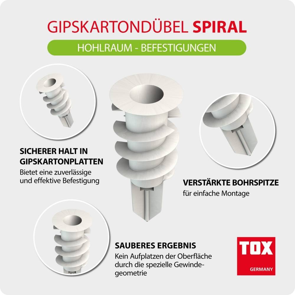 TOX-Dübel-Techn. Gipskartondübel Spiral 32 KT