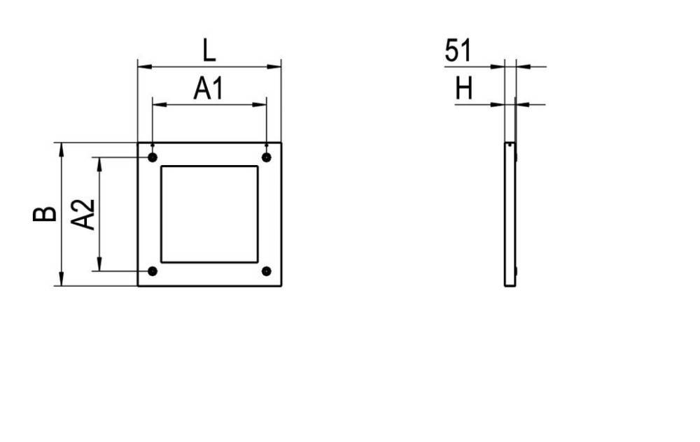 Ridi-Leuchten Anbaurahmen ZBS-AR FPL-EQ 622