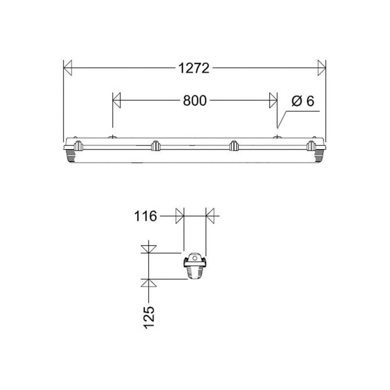 Schuch Licht LED-FR-Wannenleuchte 161 12L22