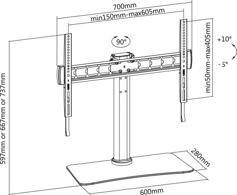 E+P Elektrik TV-Standfuß TH146