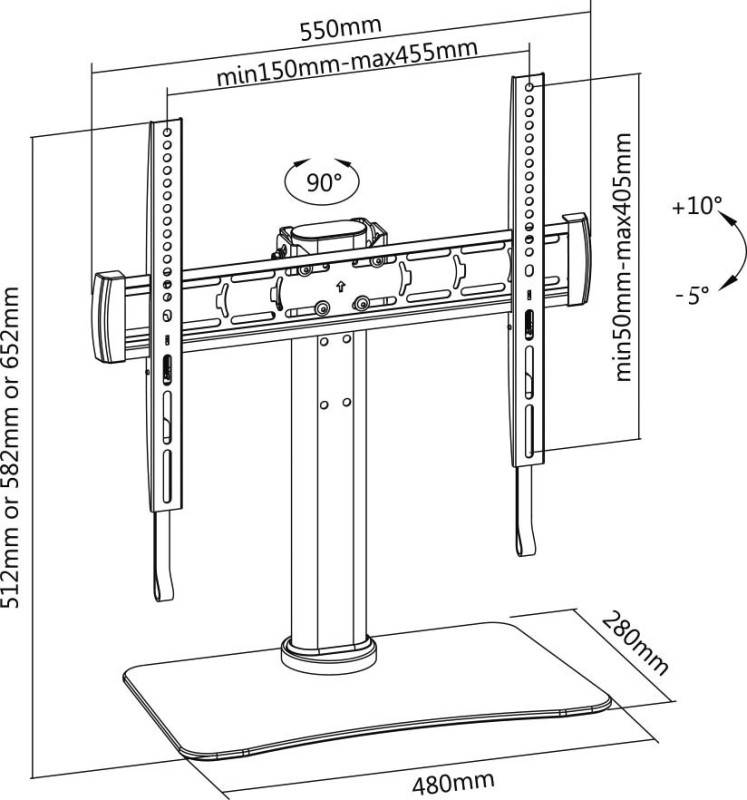 E+P Elektrik TV-Standfuß TH144