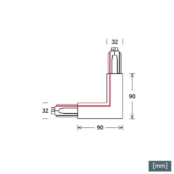 LTS Licht&Leuchten L-Verbinder ST-A L/PE-IN/9011 GR