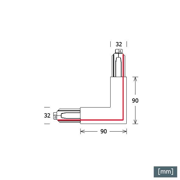 LTS Licht&Leuchten L-Verbinder ST-A L/PE-OUT/9012GR