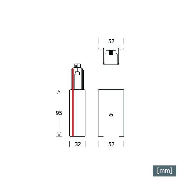 LTS Licht&Leuchten Endeinspeisung ST-E F/PE-L/9002 SW