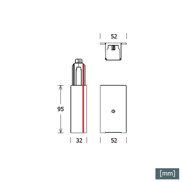 LTS Licht&Leuchten Endeinspeisung ST-E F/PE-R/9001 WS