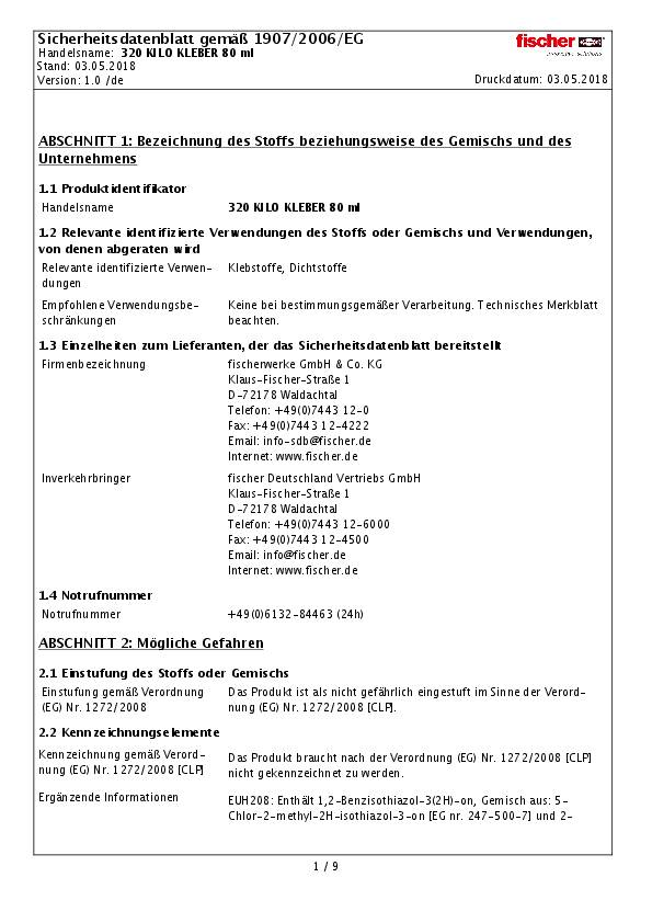 fischer GOW 320 Kilo Kleber T 80ml