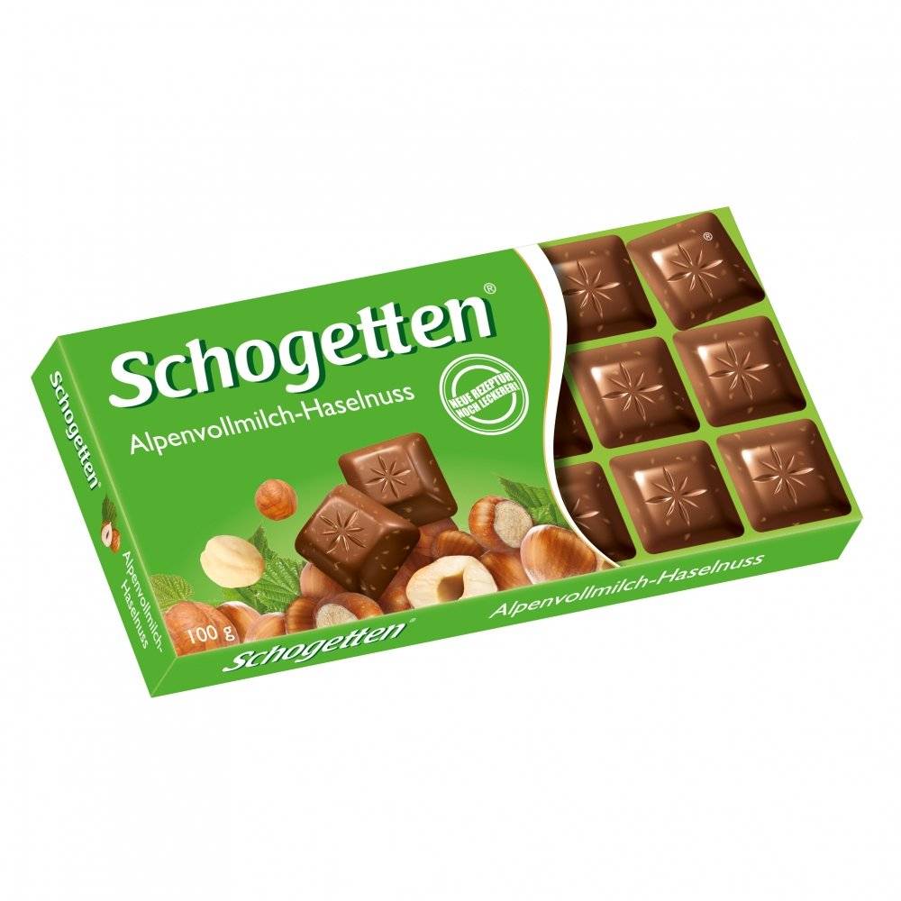Schogetten Alpenvollmilch-Haselnuss Inhalt: 100g