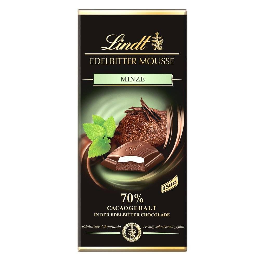 Lindt Edelbitter Mousse Minze 150g Inhalt: 150g