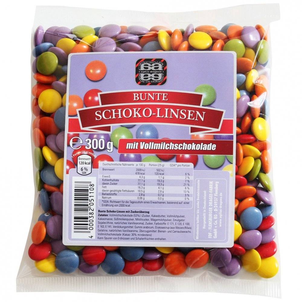 agilus Bunte Schoko-Linsen 300g Inhalt: 300g