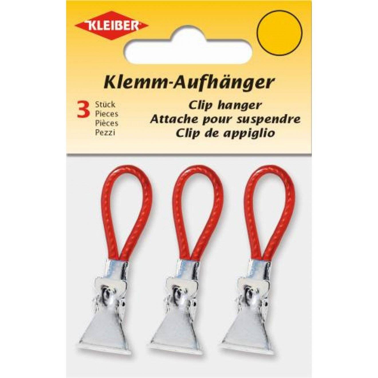 Klemmaufhänger ca. 1,5x5 cm weiß 3 St