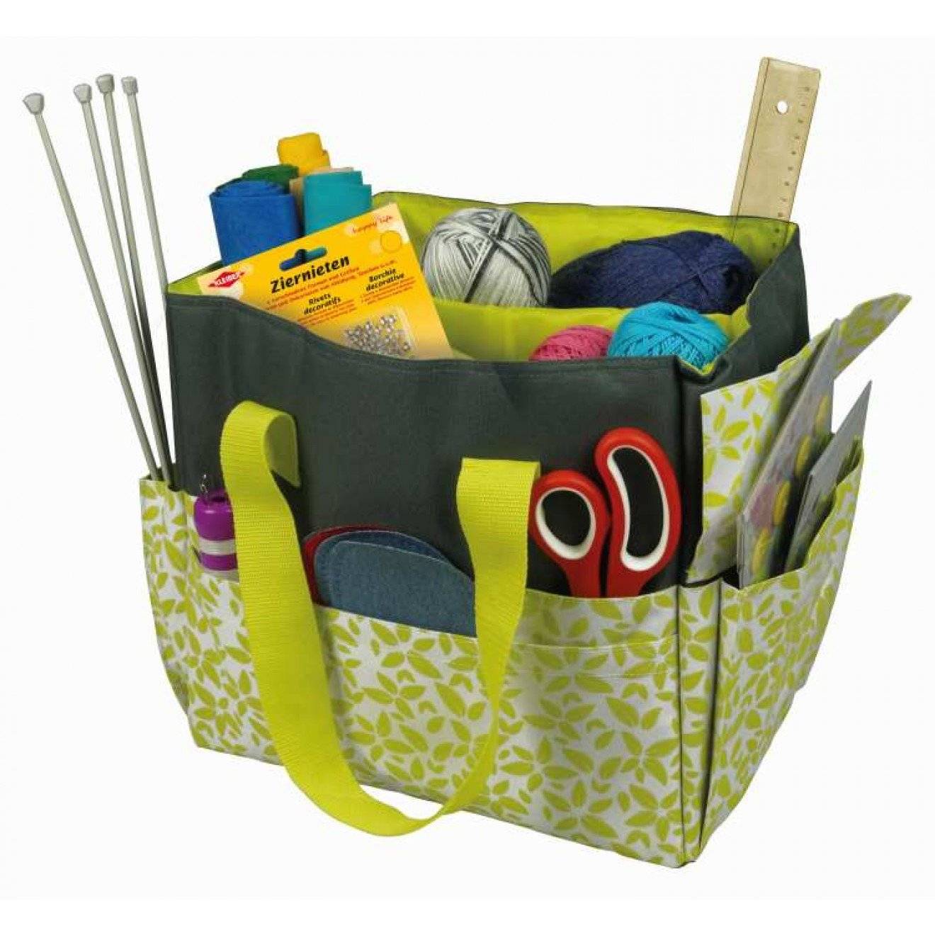 Bastel- und Handarbeitstasche 34x29x25 cm grün