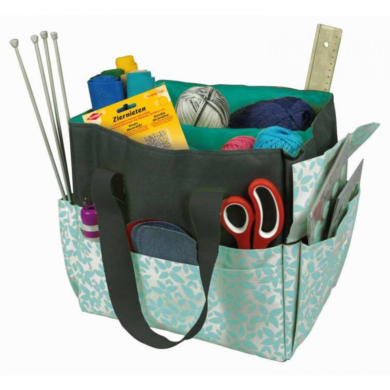 Bastel- und Handarbeitstasche 34x29x25 cm blau