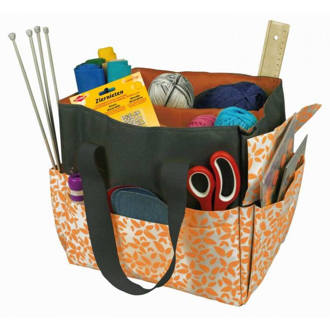 Bastel- und Handarbeitstasche 34x29x25 cm orange