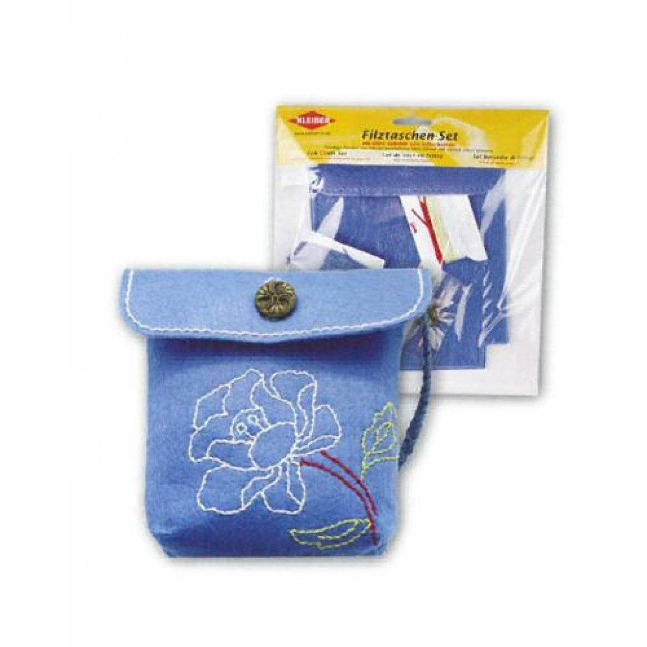 Filztasche-Set Kreuzstich Eule Tasche ca.15x26x9 cm