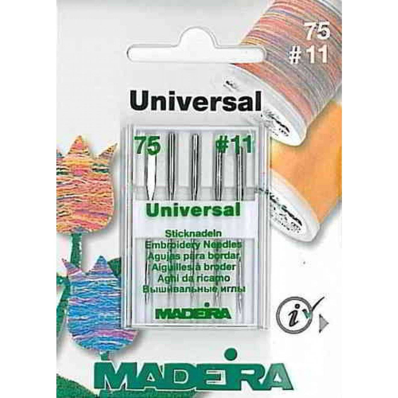 Maschinennadel für Stickgarne Nr. 75 5 St