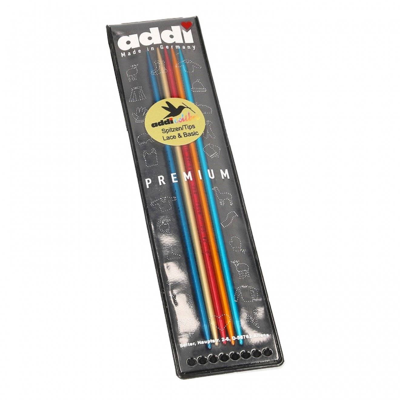 Strumpfstricknadeln Colibri 8,00 mm bunt 15 cm 5 St