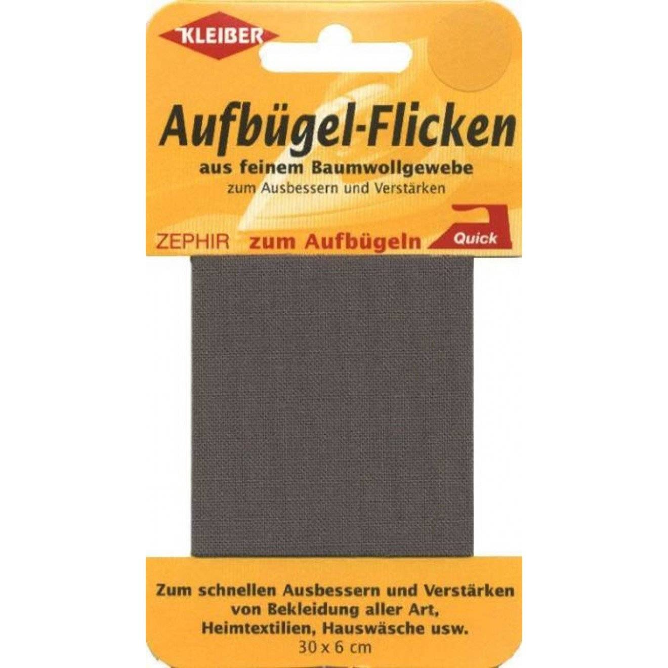 Zephir Aufbügel-Flicken ca. 30x6 cm 16 creme