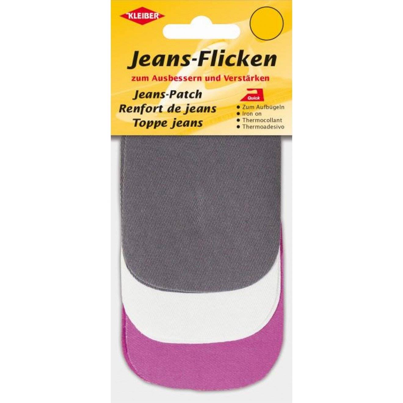 Jeans-Flecken mini ca. 9x7 cm 01 hellblau, mittelblau, schwarz 3 St