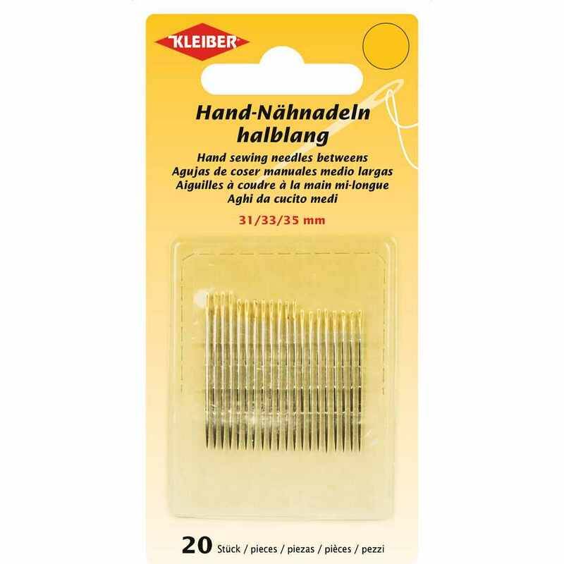 KLEIBER Hand-Nähnadel-Set, 20-teilig, halblang