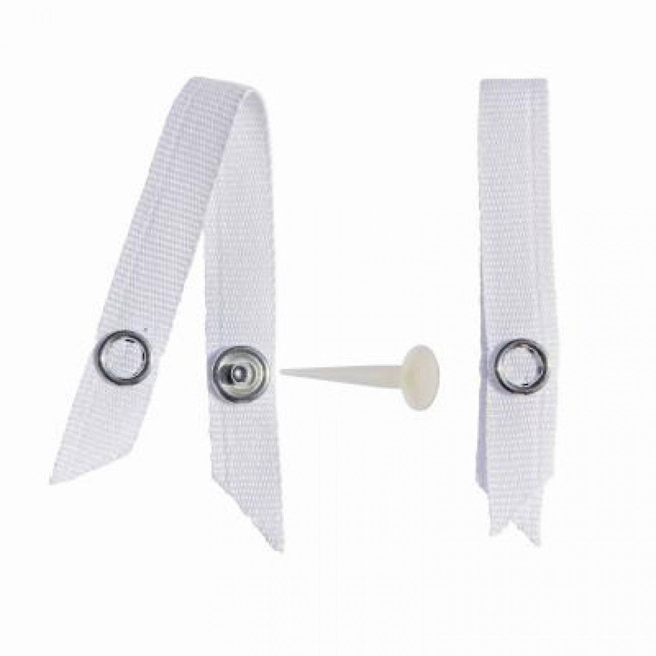 Nähfrei-Aufhänger mit Druckknopf ca. 1x14,5 cm weiß 4 St