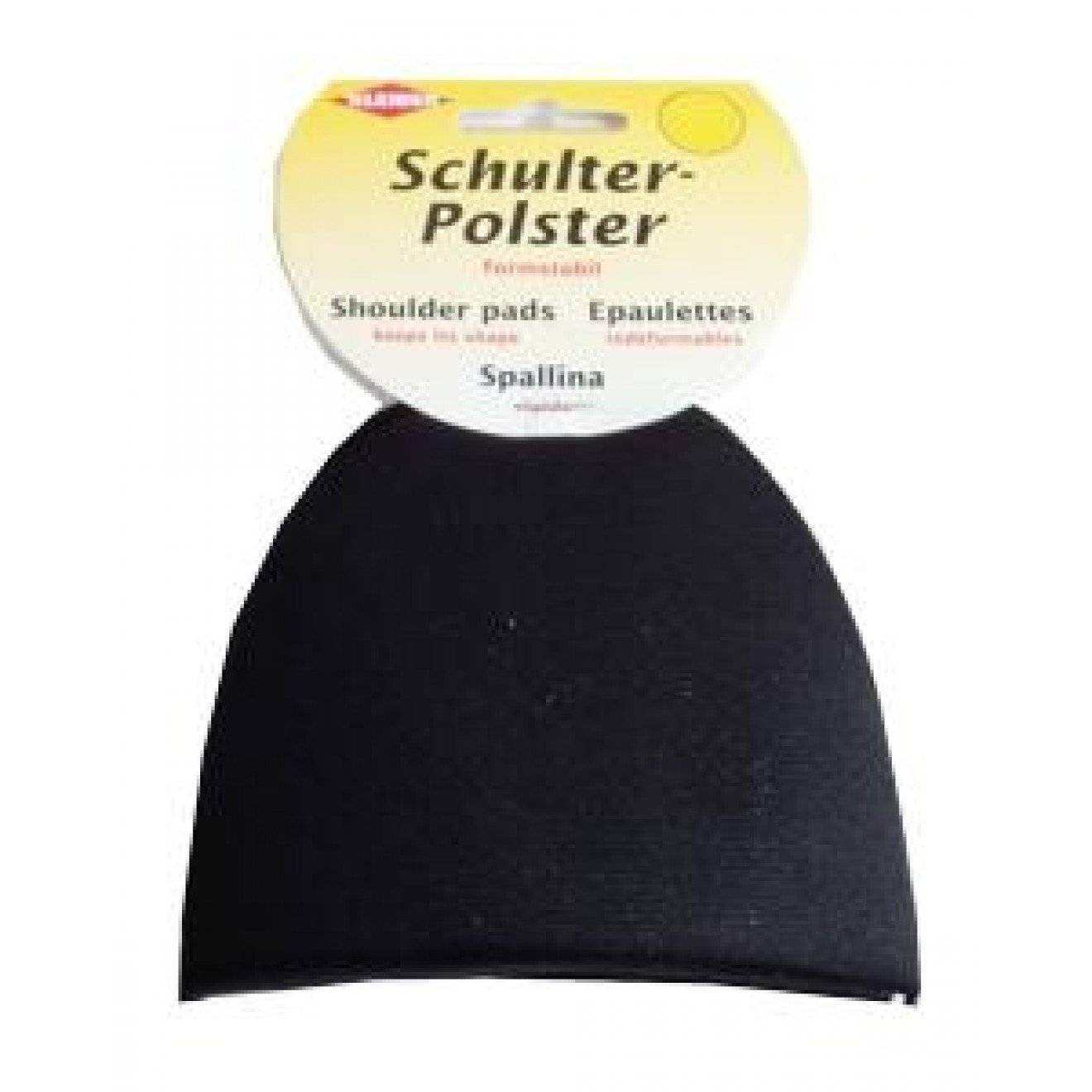 Schulterpolster mit Klett Halbmond KH3 ca. 10x11x3,5 cm 42 schwarz 2 St