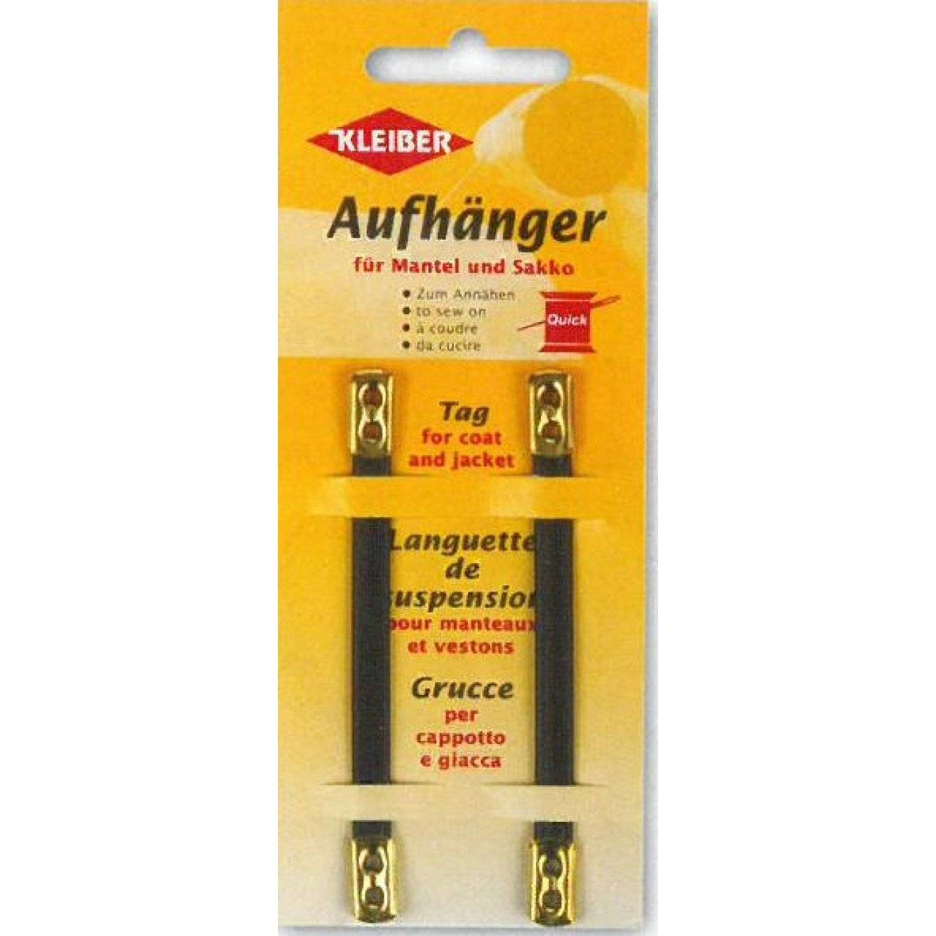 Mantel-Aufhänger zum Annähen 02 braun 2 St