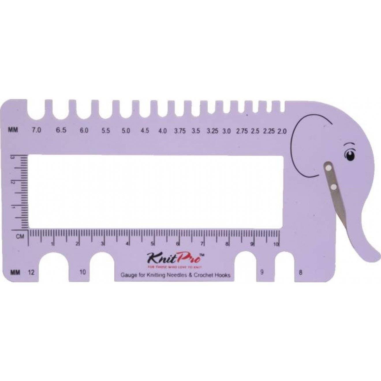 Nadelschablone mit Fadenabschneider Nadelmaß Lilac