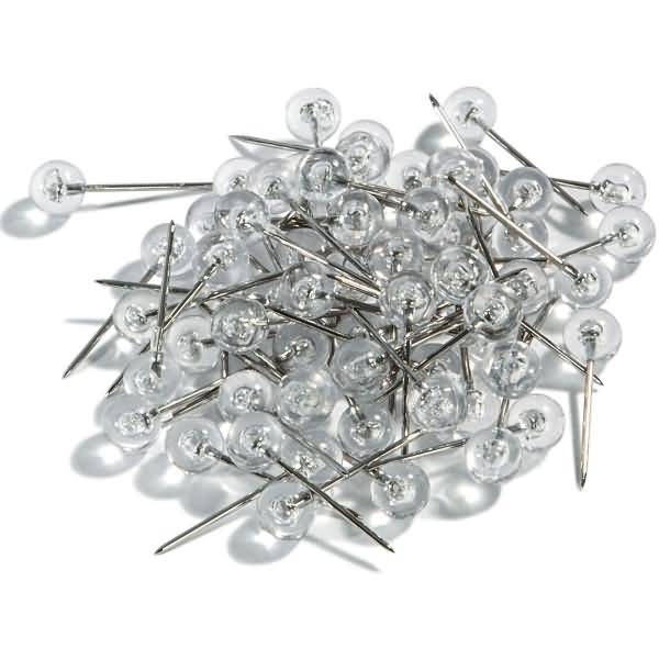 Pinnnadeln rund transparent 6/ 15mm VE=200 Stück