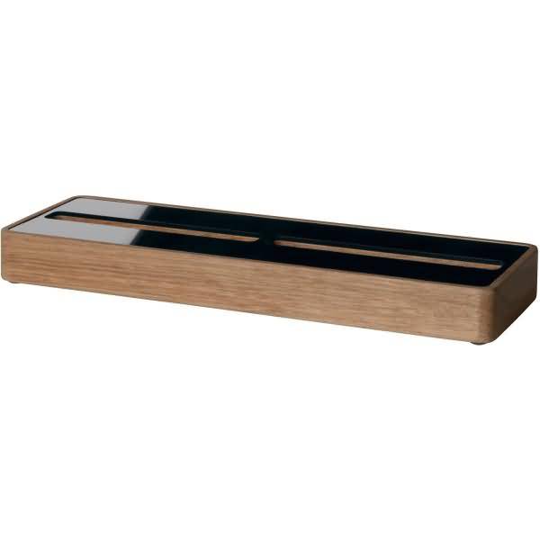 Visitenkarten-Aufsteller Eiche Holz/Acryl 60 Karten max. 90x60mm