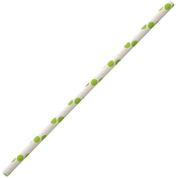 Papier-Trinkhalme 6x197mm VE=100 Stück grün-weiß