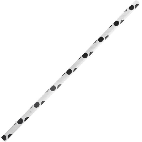 Papier-Trinkhalme 6x197mm VE=100 Stück schwarz-weiß