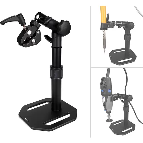 Photecs® Dritte Hand V1, höhenverstellbar bis ca. 37 cm, Halter f. Lötkolben, Dremel o. ähnliche Photecs® Dritte Hand V1, höhenverstellbar bis ca. 37 cm, Halter f. Lötkolben, Dremel o. ähnliche