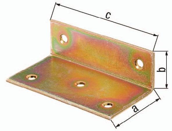Breitwinkel Maß a 60mm galv.gelb verz.gleichschenklig GAH