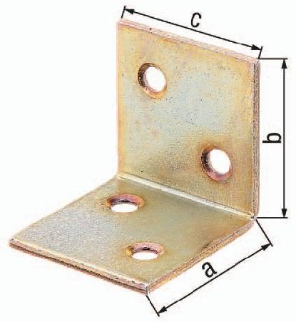 Breitwinkel Maß a 40mm Schenkel-L.40mm galv.gelb verz.gleichschenklig GAH