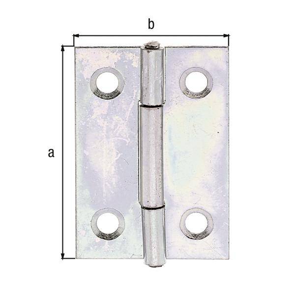Scharnier H.38mm B.26mm S.0,75mm STA sdmverz.schmal GAH